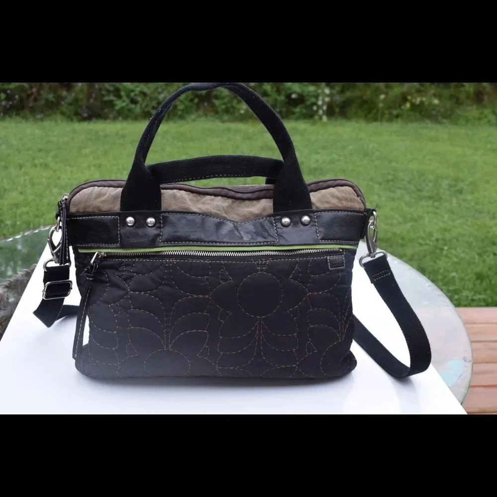 Fossil quilted lap top bag